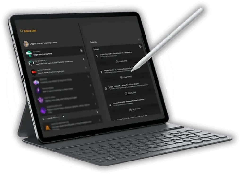 The Real World Course learning app on an iPad